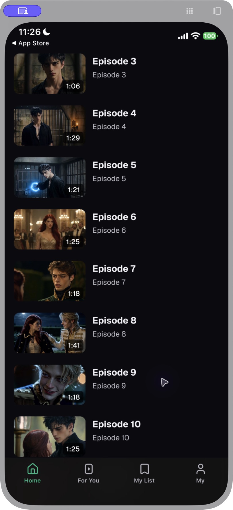 S32 중간 회차의 목록 상태